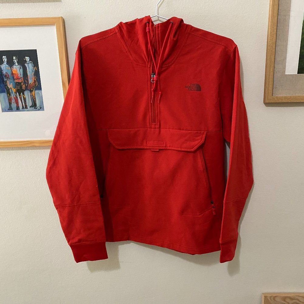 The North Face Red Pull Over Hoodie Mens Size Medium